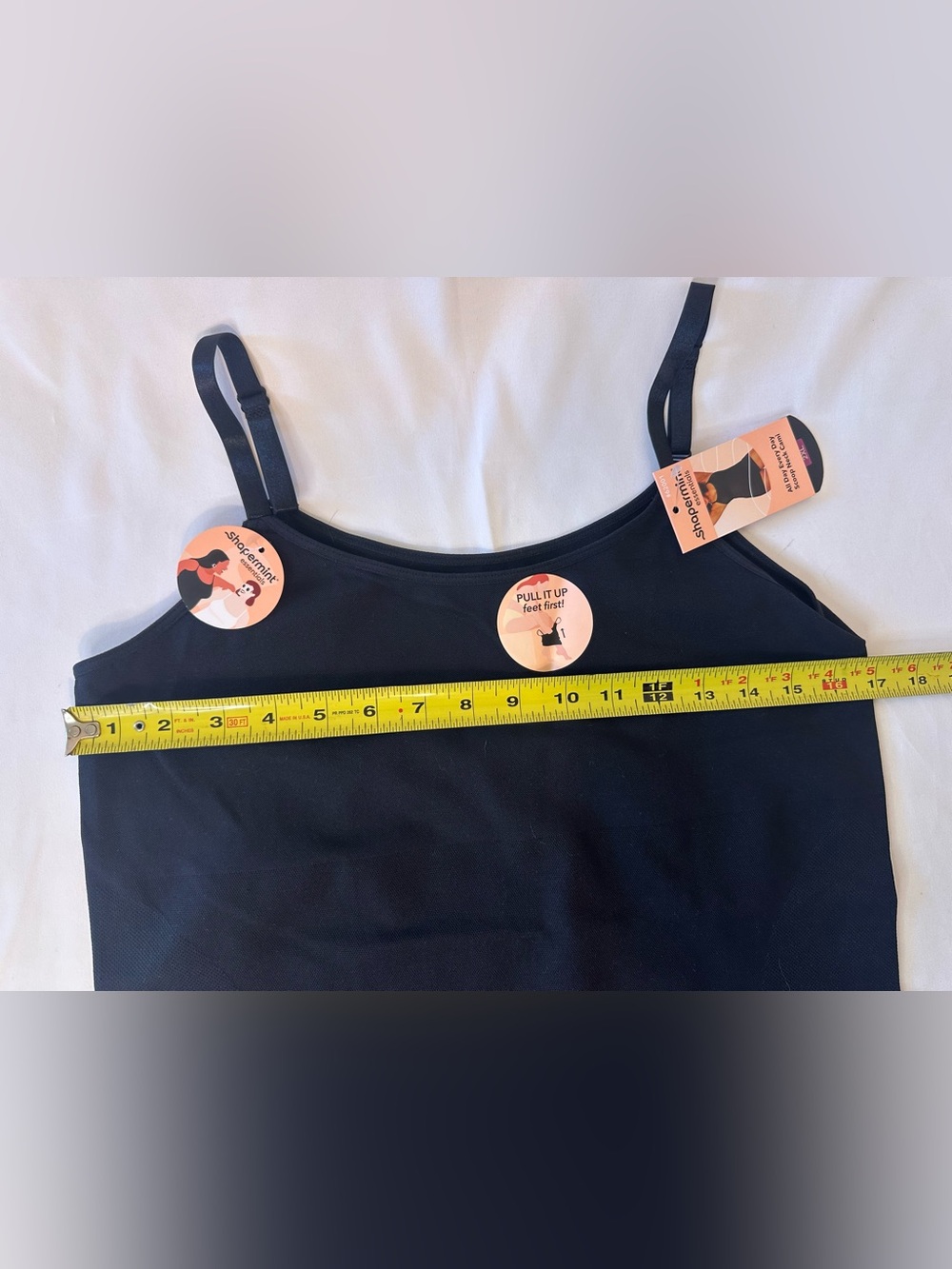 Shapermint Black Adjustable-Strap Seamless Camisole - Picture 4 of 5